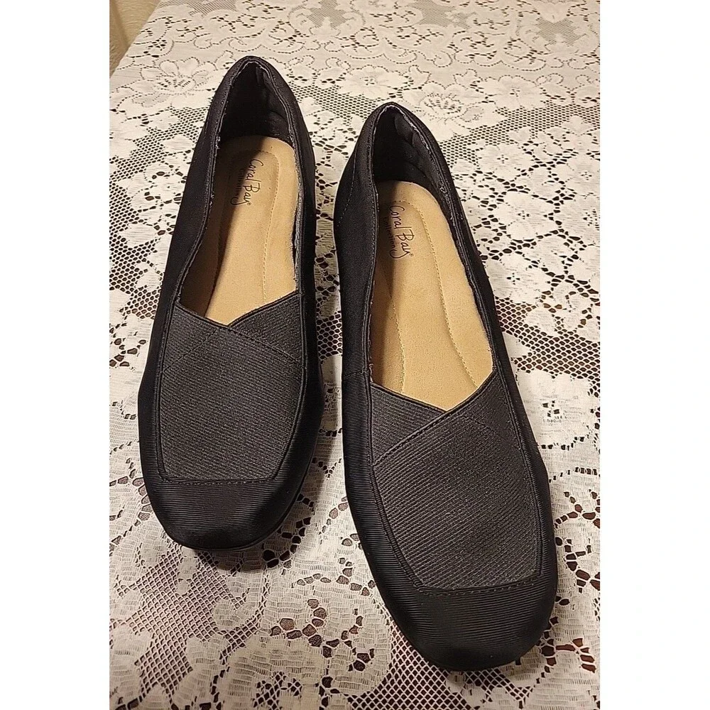 Womens Black Coral Bay Slip on Shoes - 8 Medium ~ Business Casual ~ Comfy